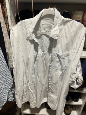 American Eagle Outfitters Lightweight White Shirt Jacket